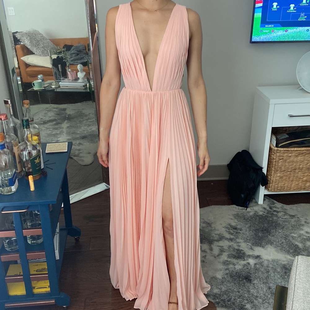 Fame and Partners Allegra Pleated Maxi Gown